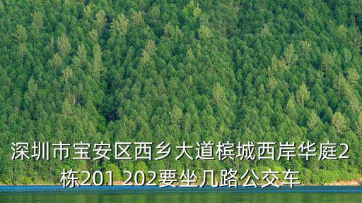 深圳市寶安區西鄉大道檳城西岸華庭2棟201 202要坐幾路公交車