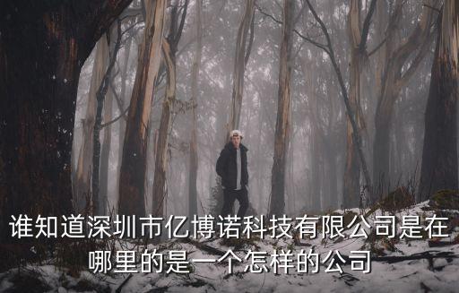誰(shuí)知道深圳市億博諾科技有限公司是在哪里的是一個(gè)怎樣的公司