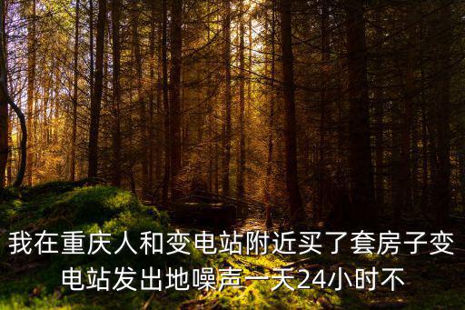 我在重慶人和變電站附近買了套房子變電站發出地噪聲一天24小時不