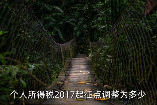 個人所得稅2017起征點調(diào)整為多少
