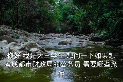 你好 我是大三學生 想問一下如果想考成都市財政局的公務員 需要哪些條件