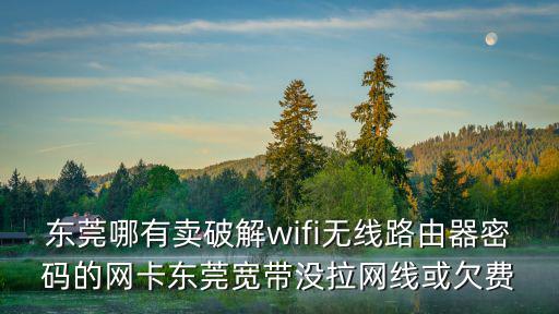 東莞哪有賣破解wifi無線路由器密碼的網卡東莞寬帶沒拉網線或欠費