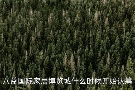 八益國際家居博覽城什么時候開始認籌