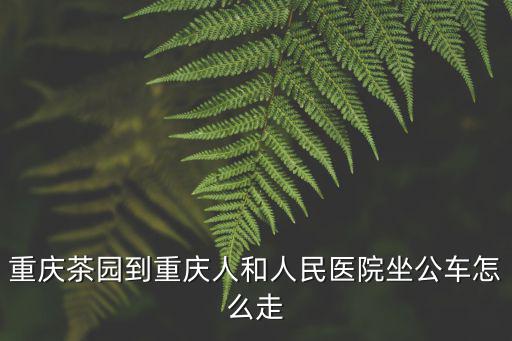 重慶茶園到重慶人和人民醫院坐公車怎么走