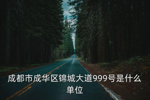 成都市成華區錦城大道999號是什么單位