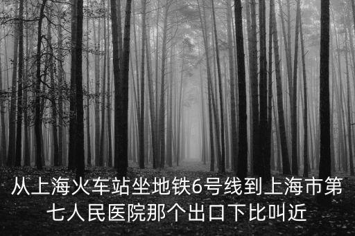 從上海火車站坐地鐵6號線到上海市第七人民醫(yī)院那個(gè)出口下比叫近