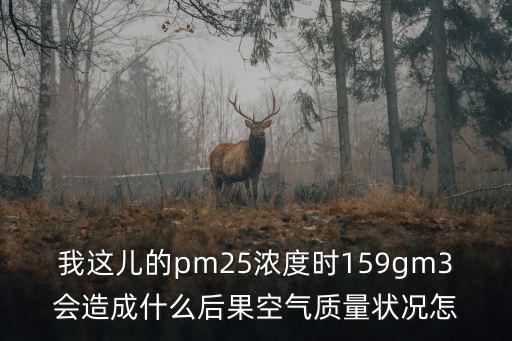 我這兒的pm25濃度時159gm3會造成什么后果空氣質量狀況怎
