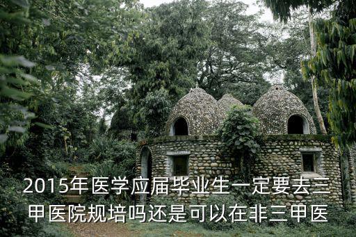2015年醫(yī)學(xué)應(yīng)屆畢業(yè)生一定要去三甲醫(yī)院規(guī)培嗎還是可以在非三甲醫(yī)