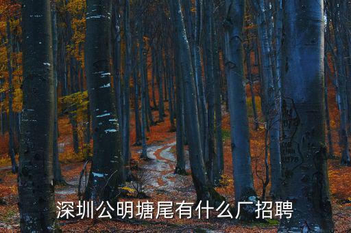 深圳公明塘尾有什么廠招聘