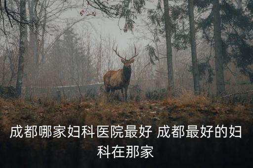 成都哪家婦科醫院最好 成都最好的婦科在那家