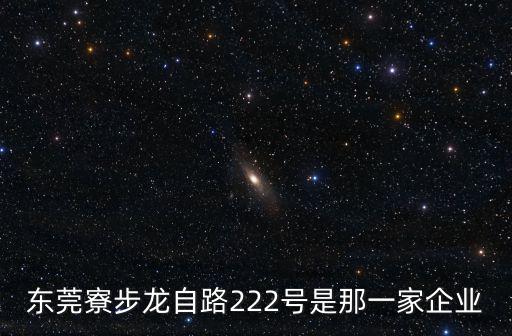 東莞寮步龍自路222號是那一家企業