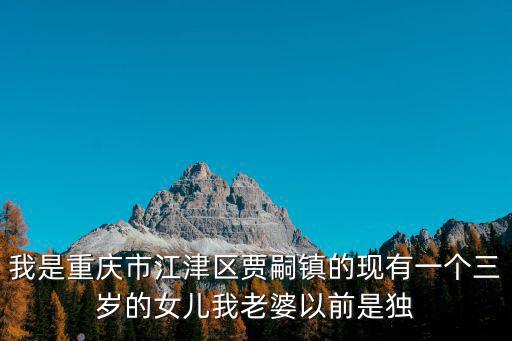 我是重慶市江津區賈嗣鎮的現有一個三歲的女兒我老婆以前是獨
