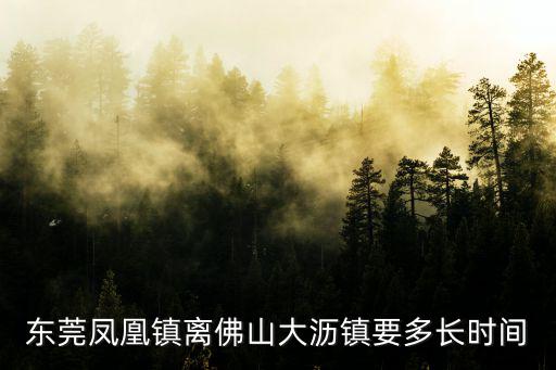 東莞鳳凰鎮離佛山大瀝鎮要多長時間