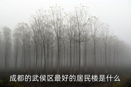 成都的武侯區(qū)最好的居民樓是什么