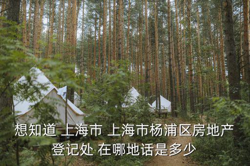 想知道 上海市 上海市楊浦區房地產登記處 在哪地話是多少