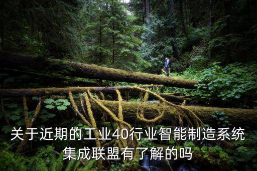關于近期的工業40行業智能制造系統集成聯盟有了解的嗎