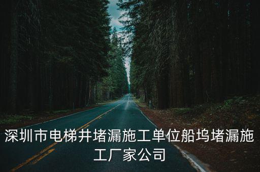 深圳市電梯井堵漏施工單位船塢堵漏施工廠家公司
