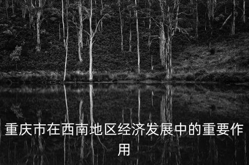 重慶市在西南地區經濟發展中的重要作用
