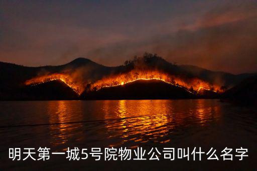 明天第一城5號院物業公司叫什么名字