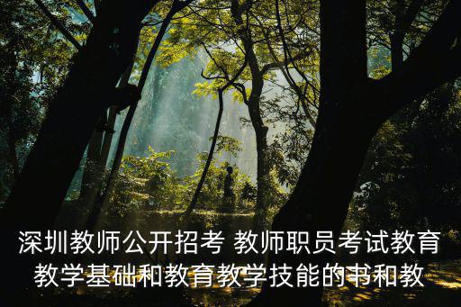 深圳教師公開(kāi)招考 教師職員考試教育教學(xué)基礎(chǔ)和教育教學(xué)技能的書(shū)和教
