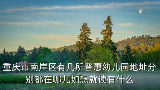 重慶市南岸區有幾所普惠幼兒園地址分別都在哪兒如想就讀有什么