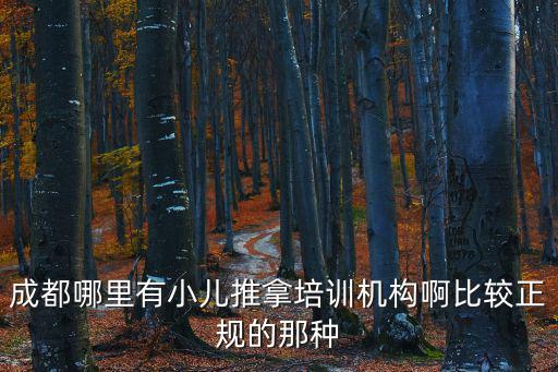 成都哪里有小兒推拿培訓(xùn)機(jī)構(gòu)啊比較正規(guī)的那種