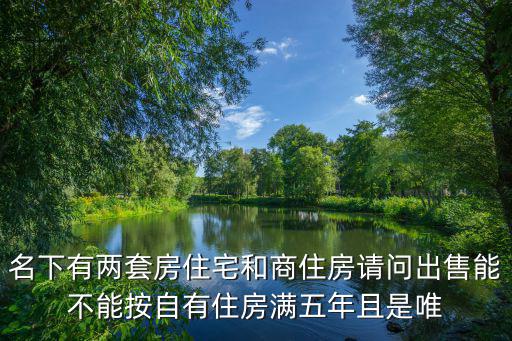 名下有兩套房住宅和商住房請問出售能不能按自有住房滿五年且是唯