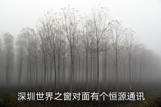 深圳世界之窗有個過山車的游戲， 深圳世界之窗對面有個恒源通訊