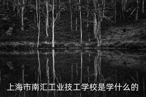 上海市南匯工業(yè)技工學(xué)校，上海工業(yè)技術(shù)學(xué)校