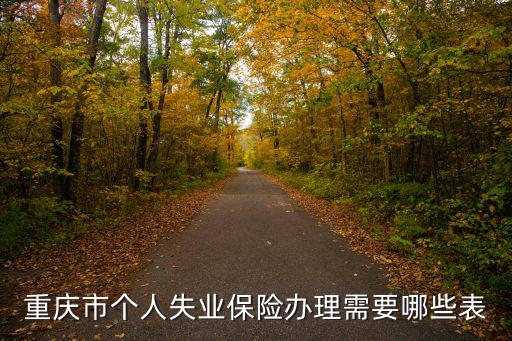 重慶市個人失業保險辦理需要哪些表