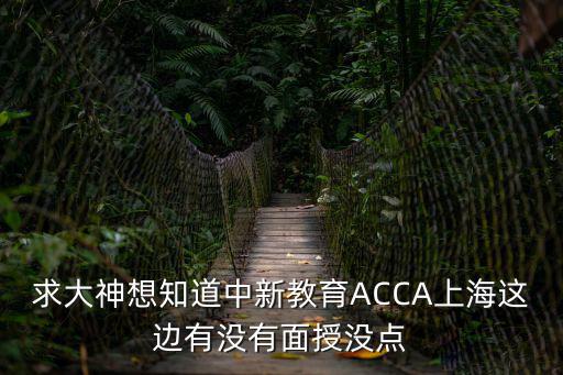 求大神想知道中新教育ACCA上海這邊有沒有面授沒點