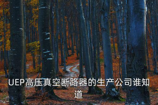 UEP高壓真空斷路器的生產公司誰知道