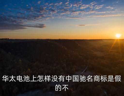深圳市華太電池有限公司，華太電池上怎樣沒有中國馳名商標是假的不