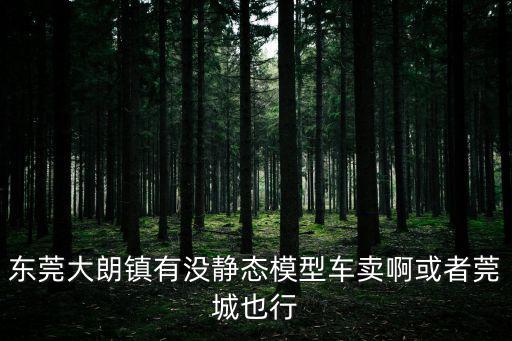 東莞大朗鎮有沒靜態模型車賣啊或者莞城也行
