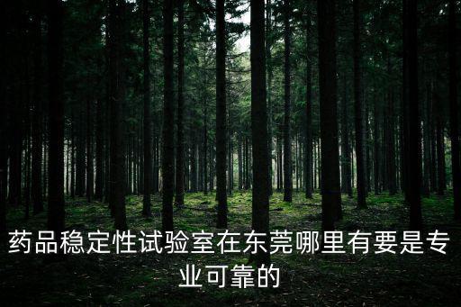 藥品穩(wěn)定性試驗室在東莞哪里有要是專業(yè)可靠的