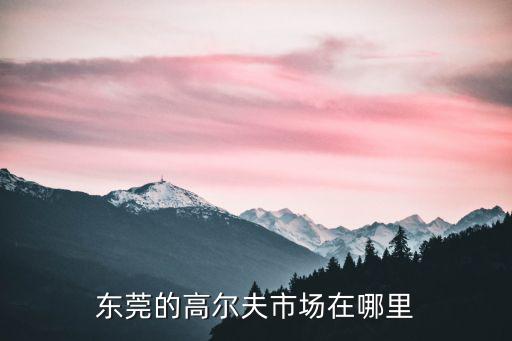 東莞的高爾夫市場在哪里