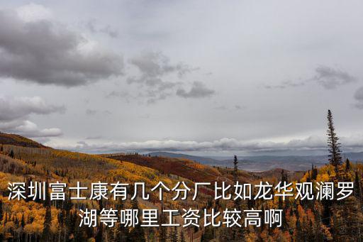深圳富士康有幾個分廠比如龍華觀瀾羅湖等哪里工資比較高啊
