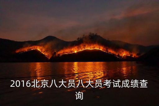 2016北京八大員八大員考試成績查詢