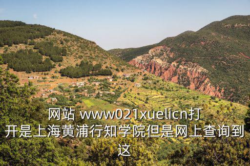 網站 www021xuelicn打開是上海黃浦行知學院但是網上查詢到這