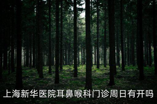 上海新華醫院耳鼻喉科門診周日有開嗎