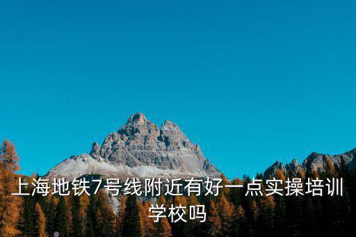 上海地鐵7號線附近有好一點實操培訓學校嗎