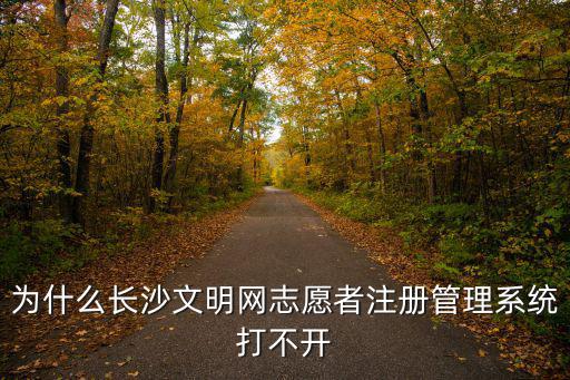 為什么長沙文明網志愿者注冊管理系統打不開