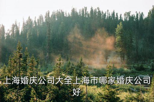 上海婚慶公司大全上海市哪家婚慶公司好