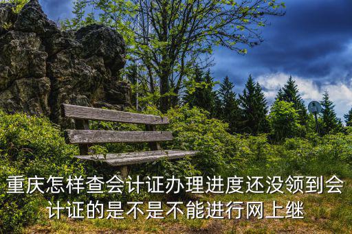 重慶怎樣查會計證辦理進度還沒領到會計證的是不是不能進行網上繼