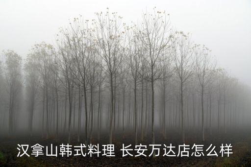 漢拿山韓式料理 長安萬達(dá)店怎么樣
