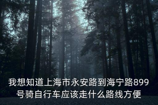 我想知道上海市永安路到海寧路899號騎自行車應(yīng)該走什么路線方便