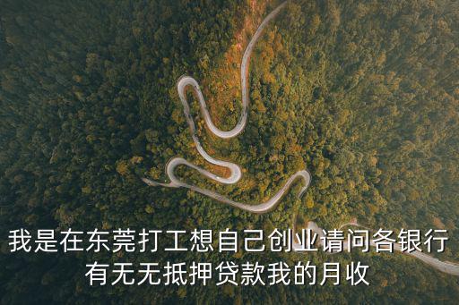 東莞創(chuàng)業(yè)交流吧，我是在東莞打工想自己創(chuàng)業(yè)請問各銀行有無無抵押貸款我的月收