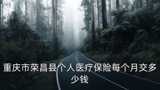 重慶市榮昌縣個人醫療保險每個月交多少錢
