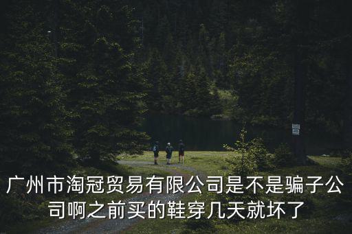 廣州市淘冠貿易有限公司是不是騙子公司啊之前買的鞋穿幾天就壞了