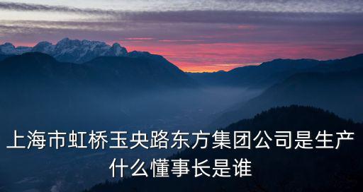 上海市虹橋玉央路東方集團(tuán)公司是生產(chǎn)什么懂事長(zhǎng)是誰(shuí)